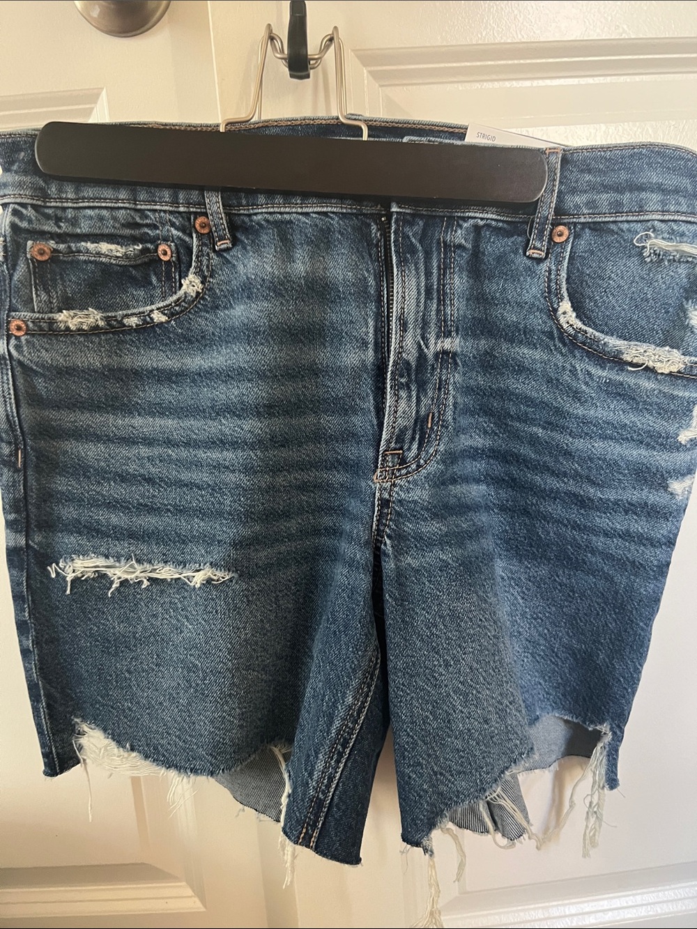 Women  Distressed Blue Denim Shorts - Classic Casual Style